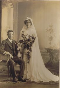 James Dempsey and Annie Edenborough on their wedding day